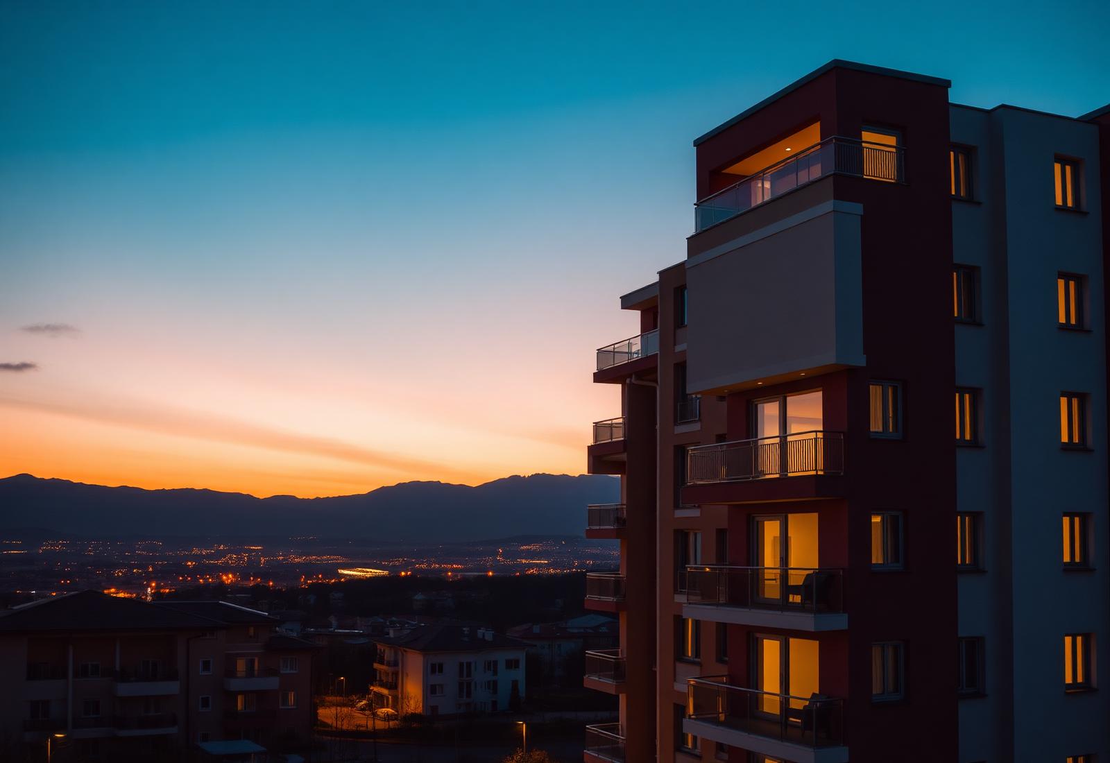 daVinci Residence zgrada u sumrak